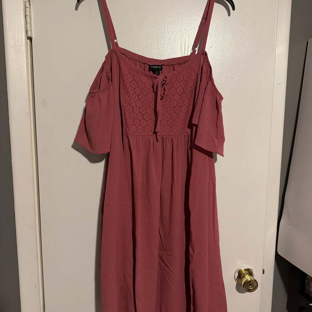 Torrid Cold Shoulder Trapeze Mini Dress